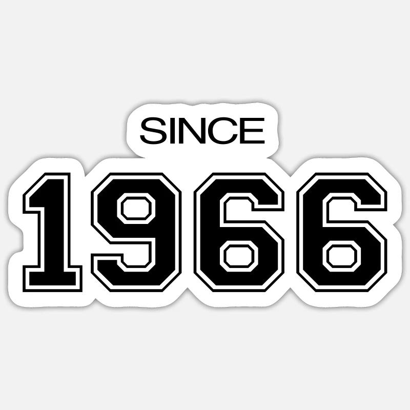 birthday gift 1966 - Sticker size S (10 x 10 cm) - white matte