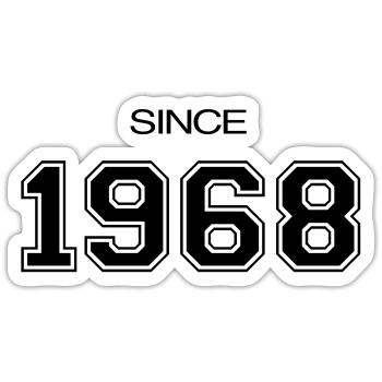 cadeau d'anniversaire 1968 - Sticker taille S (10 x 10 cm) - blanc mat - Devant