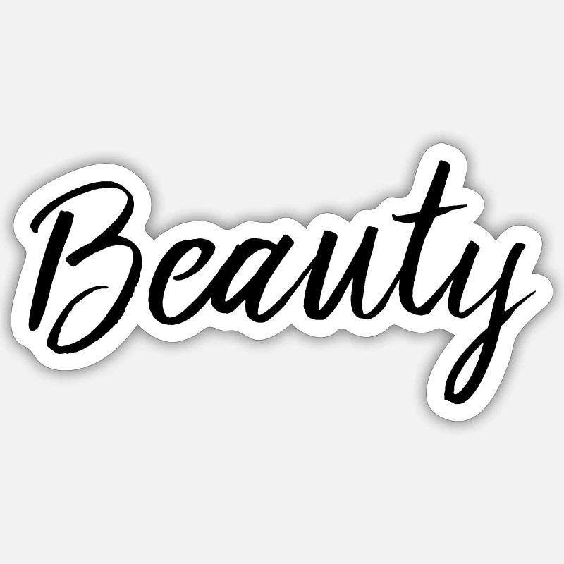 Beauty - Sticker size S (10 x 10 cm) - white matte