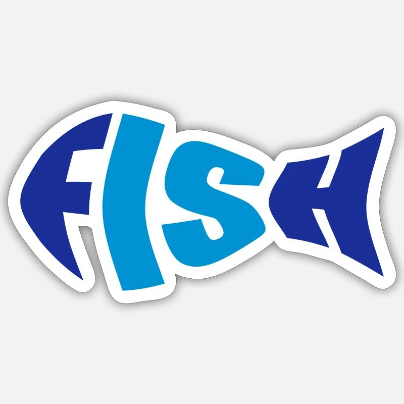 fish - Sticker size S (10 x 10 cm) - white matte