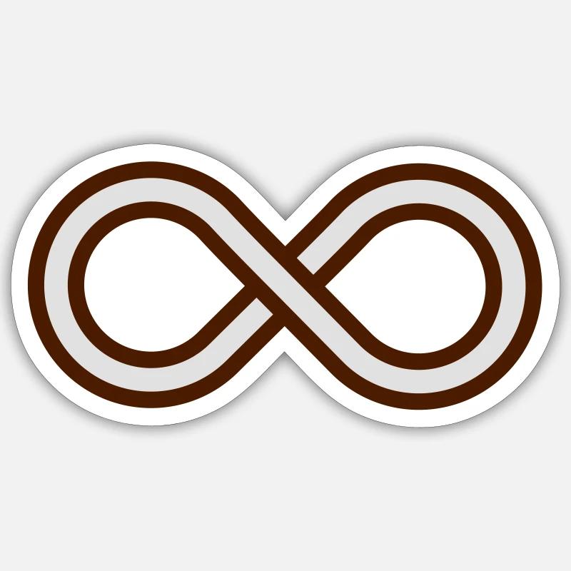 Infinity loop - Sticker size S (10 x 10 cm) - white matte