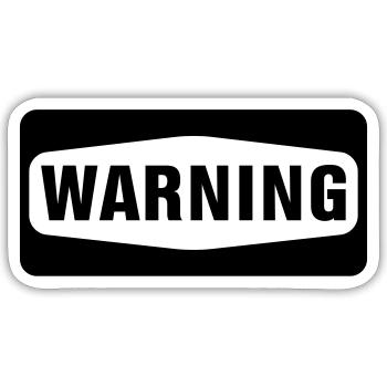 Warning - Sticker size S (10 x 10 cm) - white matte - Front