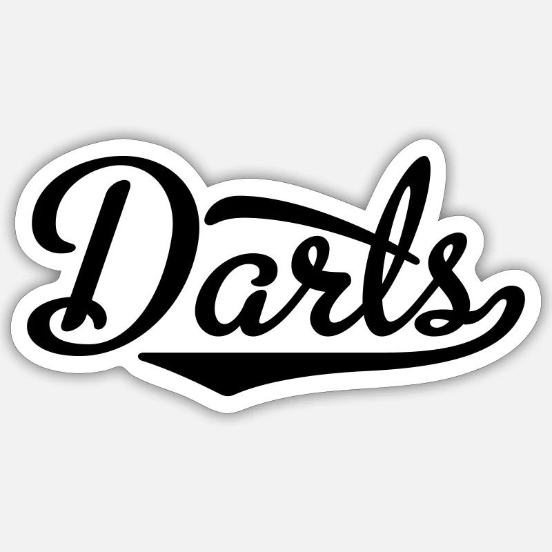 2541614 15377616 fléchettes - Sticker taille S (10 x 10 cm) - blanc mat