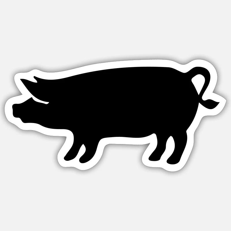 pig - Sticker size S (10 x 10 cm) - white matte
