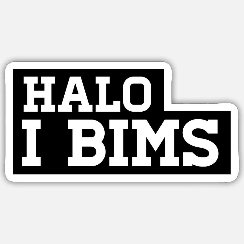 HALO - I BIMS - Sticker Größe S (10 x 10 cm) - Mattweiß
