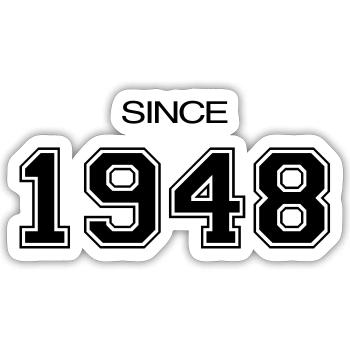 cadeau d'anniversaire 1948 - Sticker taille S (10 x 10 cm) - blanc mat - Devant