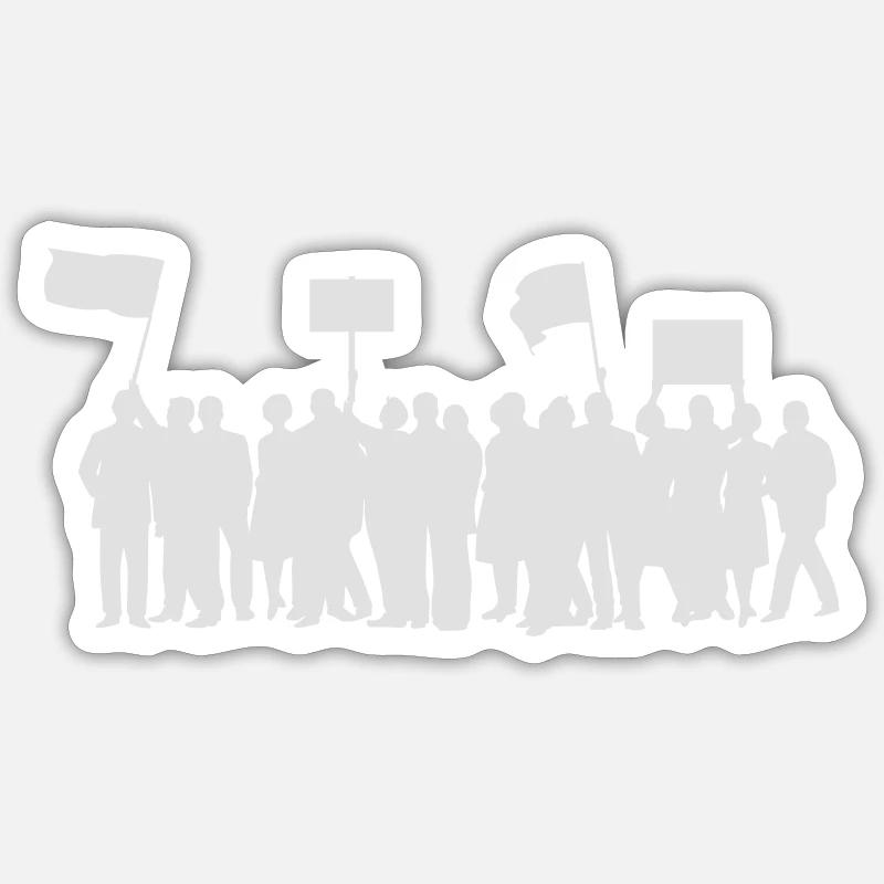 Protest - Sticker Größe S (10 x 10 cm) - Mattweiß