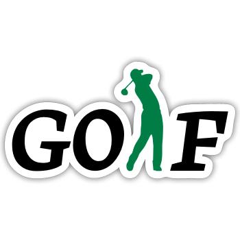 golf - Sticker size S (10 x 10 cm) - white matte - Front