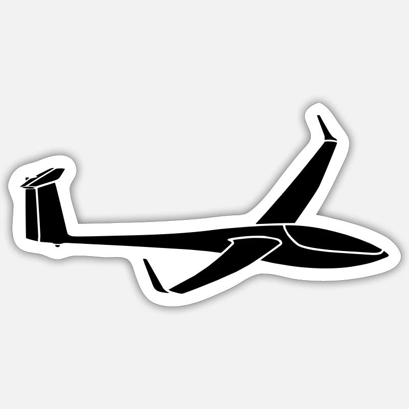 Glider "DG808" glider glider - Sticker size S (10 x 10 cm) - white matte