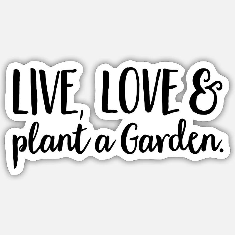 Garten - Sticker Größe S (10 x 10 cm) - Mattweiß