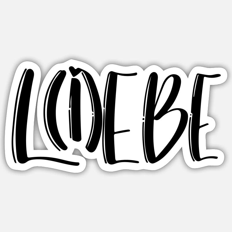 Lebe und Liebe Sticker Größe S (10 x 10 cm)