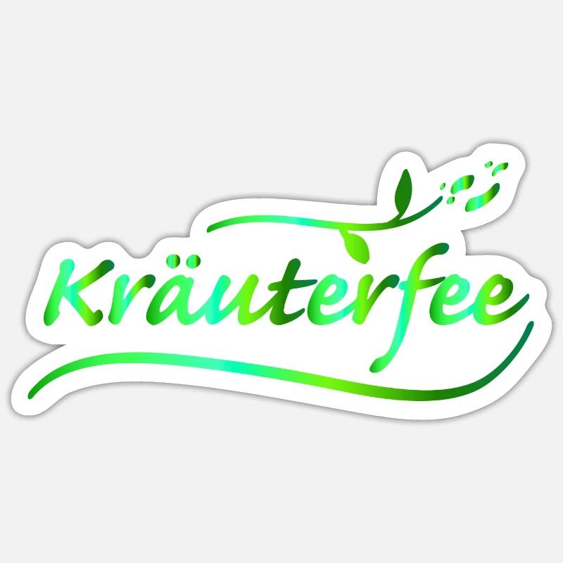 Kräuterfee (b) - Sticker Größe S (10 x 10 cm) - Mattweiß
