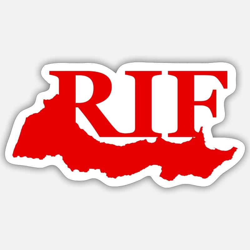 République du Rif map - Sticker taille S (10 x 10 cm) - blanc mat