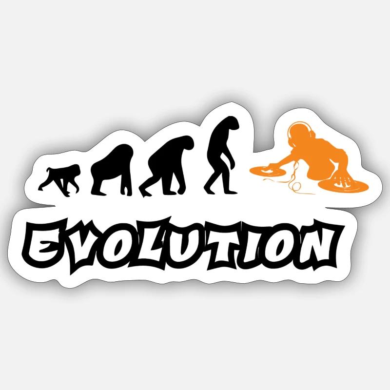 Evolution T Shirt avec Dj Sticker taille S (10 x 10 cm)