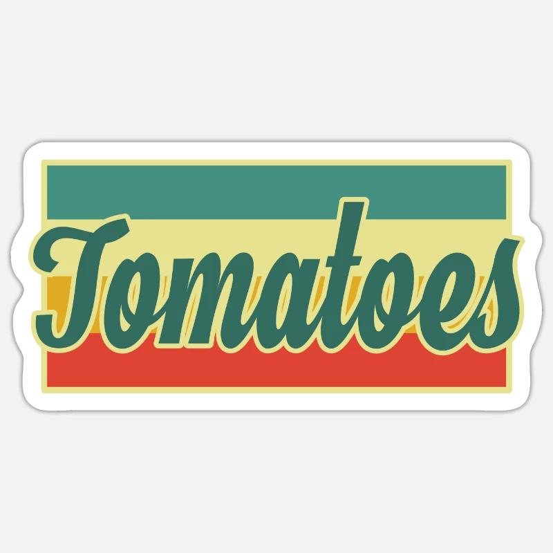 tomatoes - Sticker size S (10 x 10 cm) - white matte