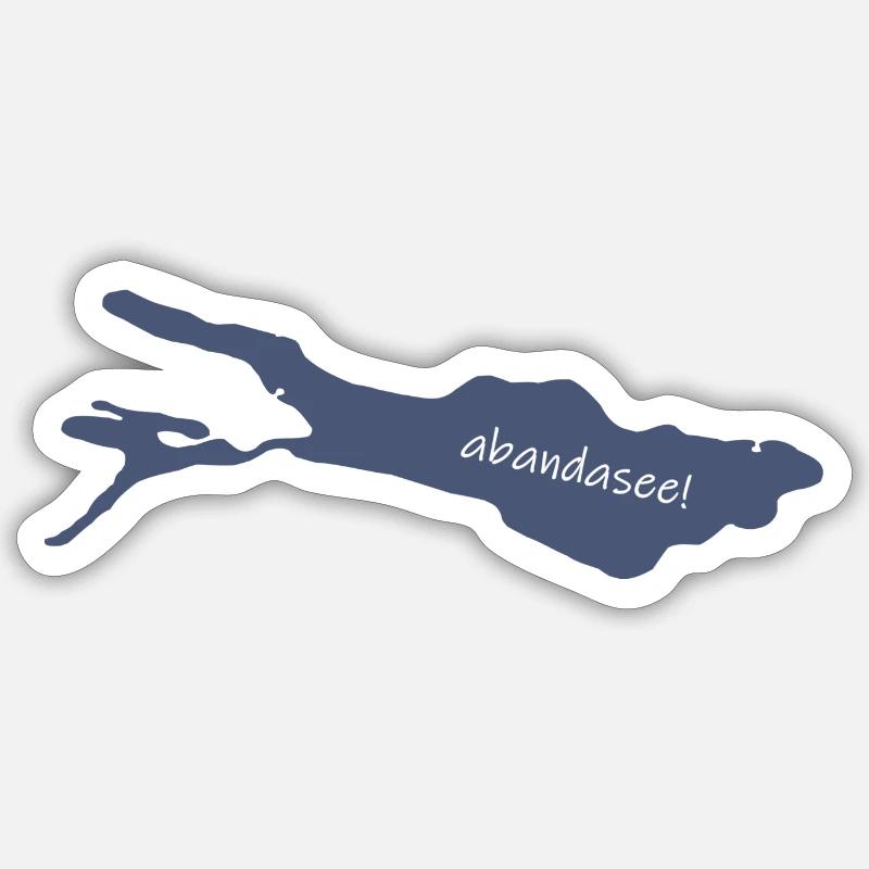 Bodensee! Los, abandasee ... - Sticker Größe S (10 x 10 cm) - Mattweiß