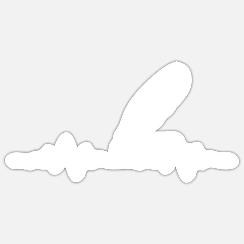 feather - Sticker size S (10 x 10 cm) - white matte