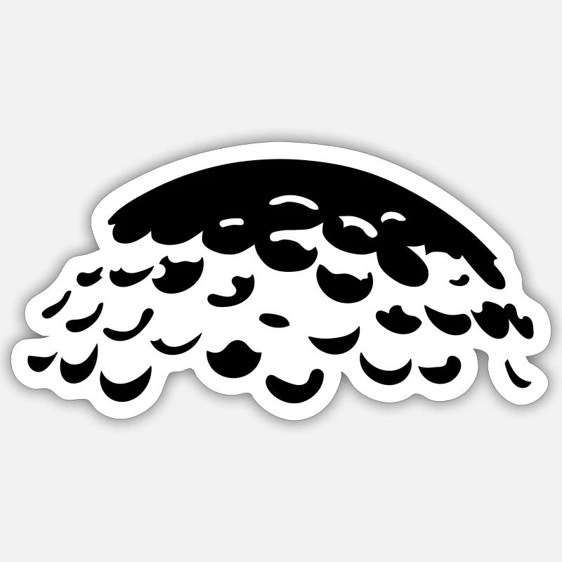 golf_ball - Sticker taille S (10 x 10 cm) - blanc mat