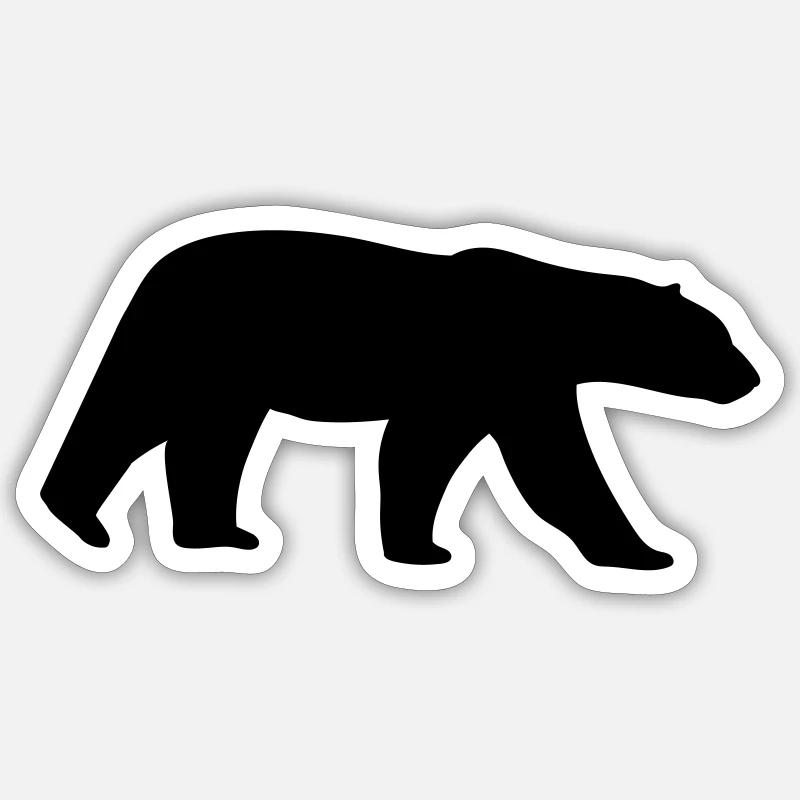 Eisbär - Sticker Größe S (10 x 10 cm) - Mattweiß