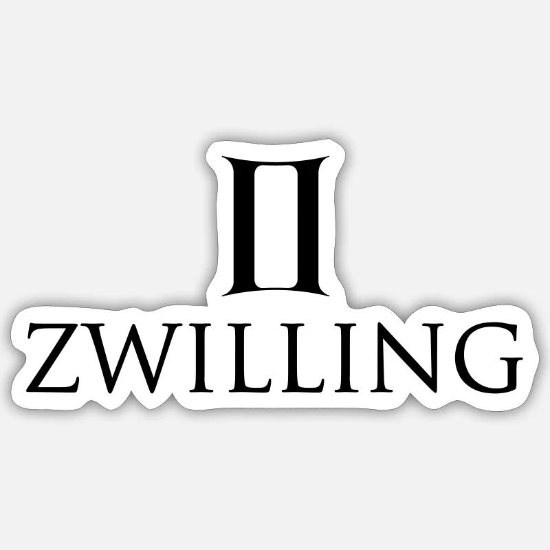 Jumelle - Sticker taille S (10 x 10 cm) - blanc mat