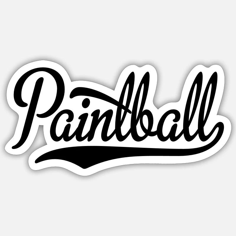 paintball - Sticker Größe S (10 x 10 cm) - Mattweiß