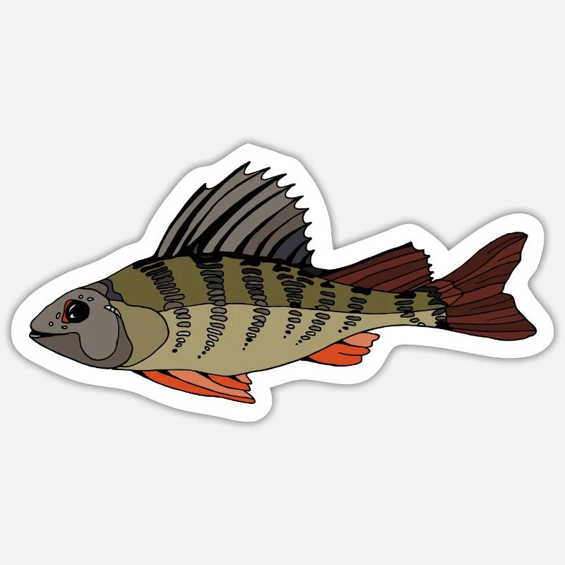 Fisch - Sticker Größe S (10 x 10 cm) - Mattweiß