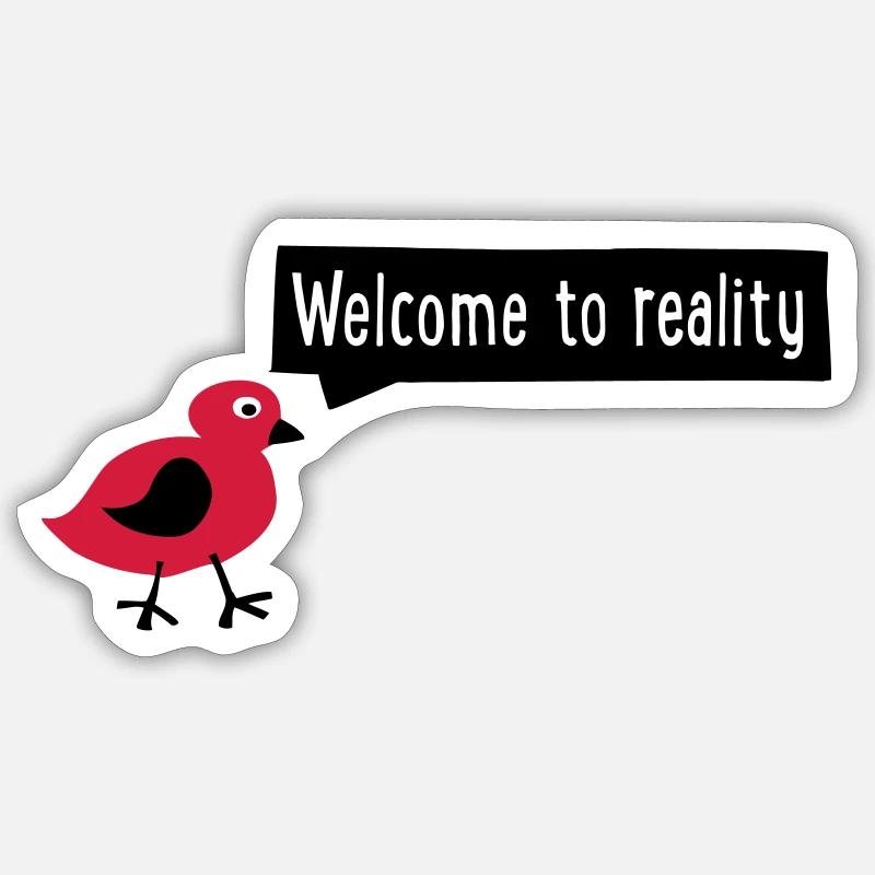lustig - Sticker Größe S (10 x 10 cm) - Mattweiß