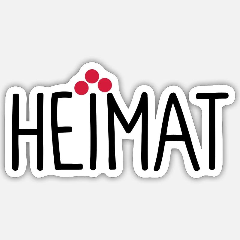 Heimat - Sticker Größe S (10 x 10 cm) - Mattweiß