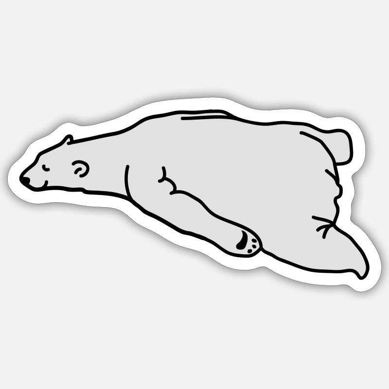 lazy_bear - Sticker size S (10 x 10 cm) - white matte