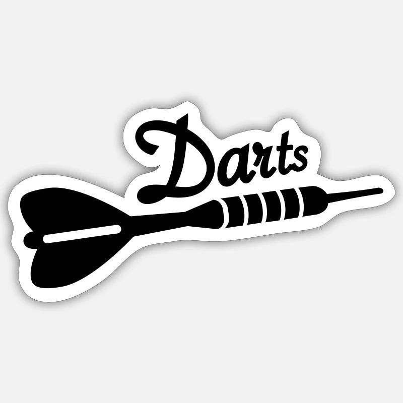 Darts - Sticker size S (10 x 10 cm) - white matte
