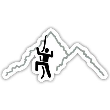 Klettern - Sticker Größe S (10 x 10 cm) - Mattweiß - Vorne
