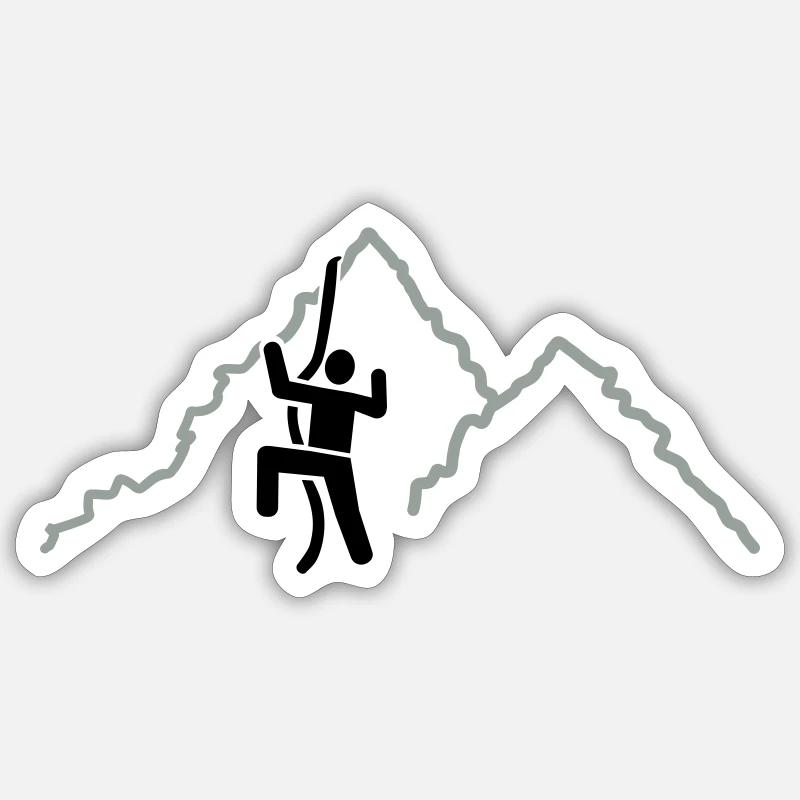 Klettern - Sticker Größe S (10 x 10 cm) - Mattweiß