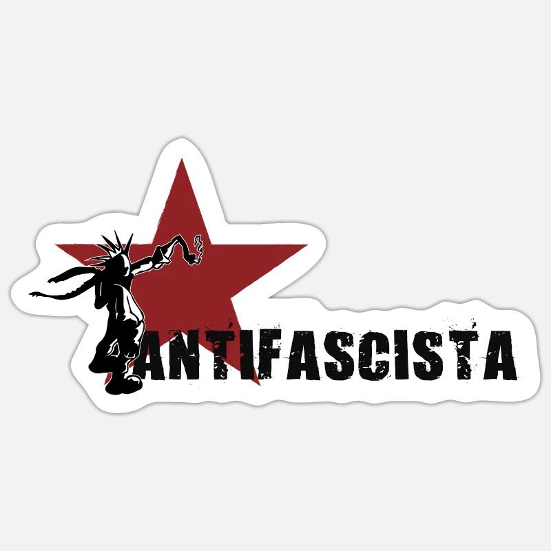 antifascist - Sticker size S (10 x 10 cm) - white matte
