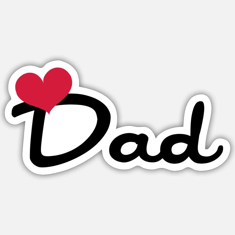 Dad - Sticker Größe S (10 x 10 cm) - Mattweiß