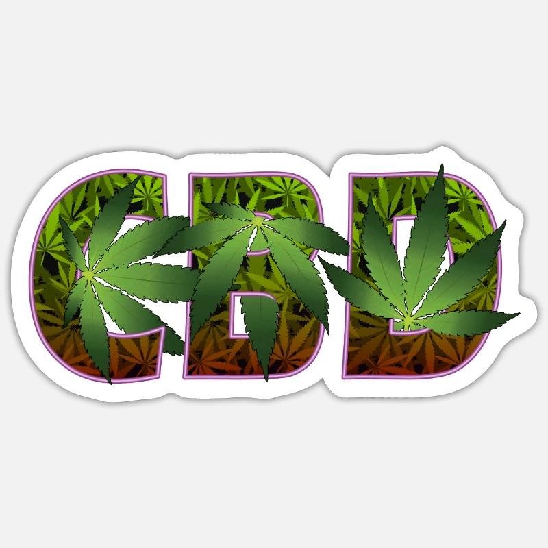CBD - Sticker size S (10 x 10 cm) - white matte