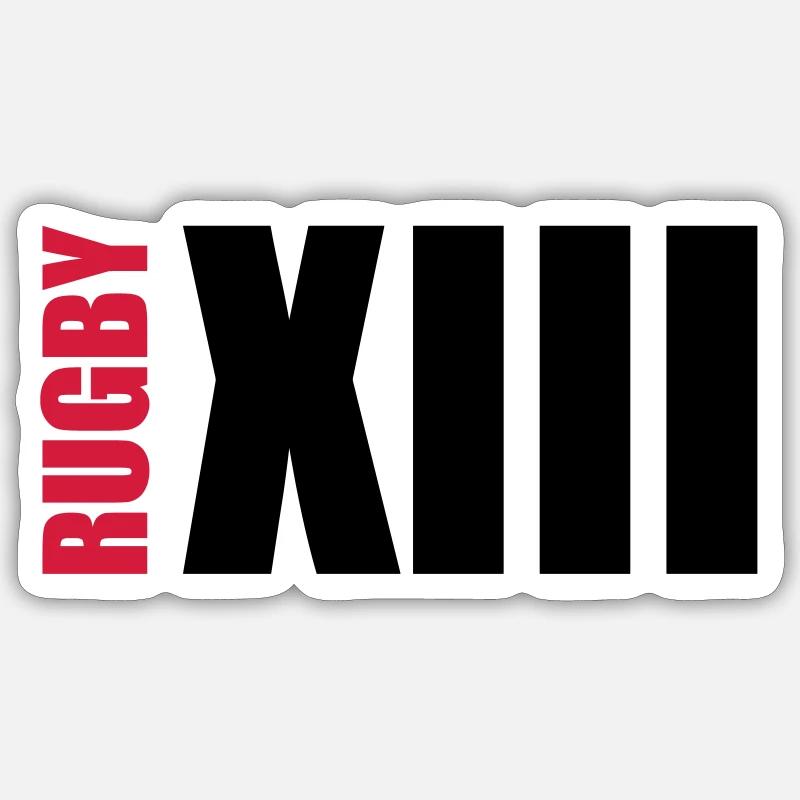 Rugby - Sticker Größe S (10 x 10 cm) - Mattweiß