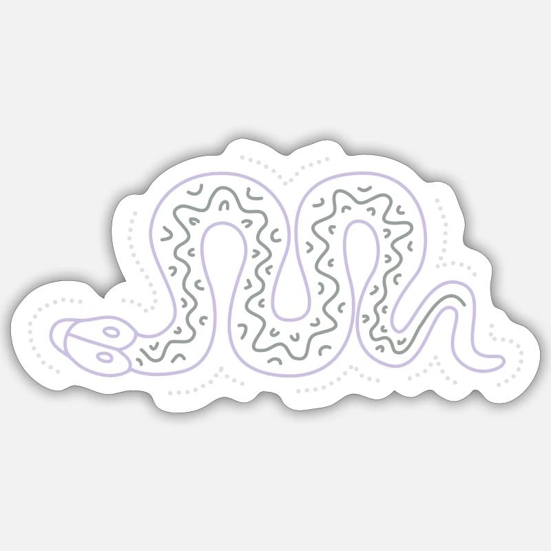 snake - Sticker Größe S (10 x 10 cm) - Mattweiß
