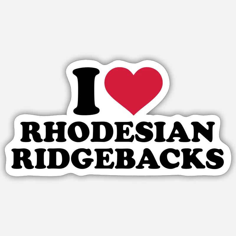 Rhodesian Ridgeback - Sticker Größe S (10 x 10 cm) - Mattweiß