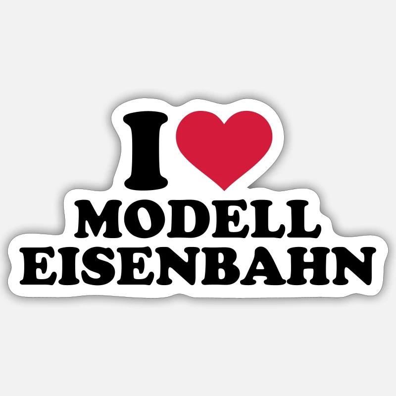 Modelleisenbahn - Sticker Größe S (10 x 10 cm) - Mattweiß