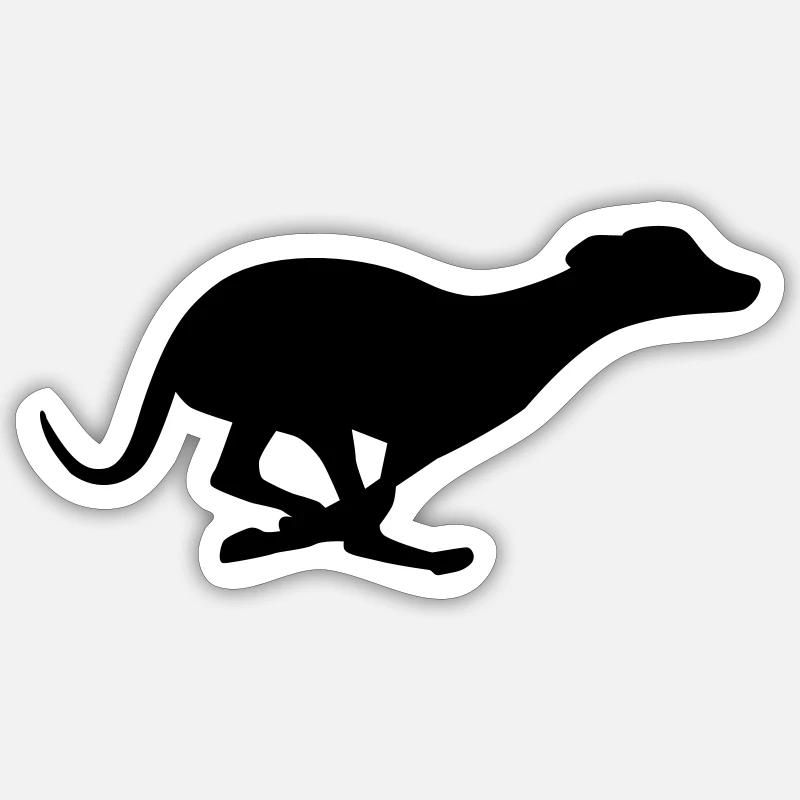 Greyhound - Sticker size S (10 x 10 cm) - white matte