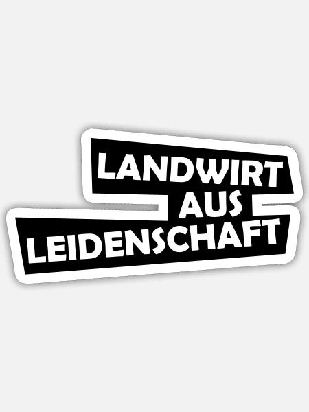 landwirt aus leidenschaft - Sticker Größe S (10 x 10 cm) - Mattweiß