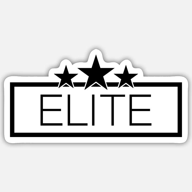 Elite - Sticker Größe S (10 x 10 cm) - Mattweiß