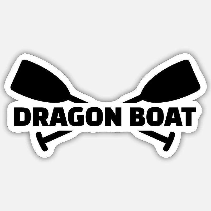 Dragon Boat - Sticker size S (10 x 10 cm) - white matte