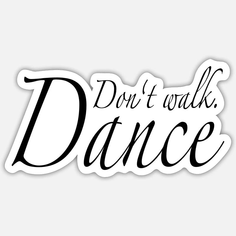 danse - Sticker taille S (10 x 10 cm) - blanc mat