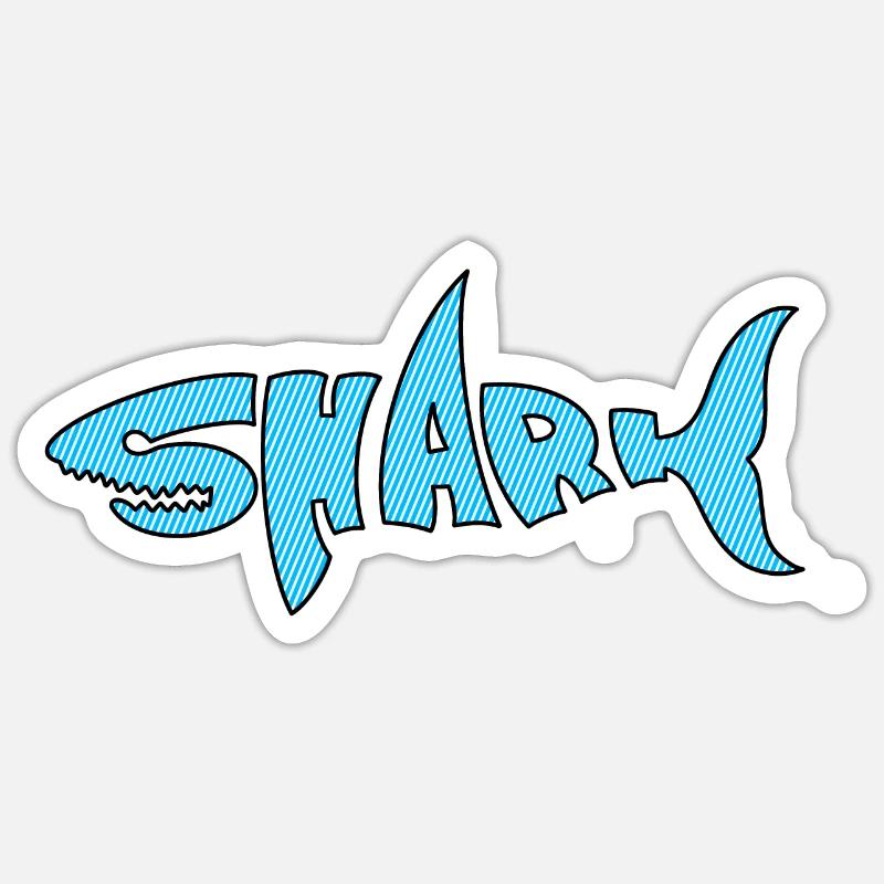 Requin Sticker taille S (10 x 10 cm)