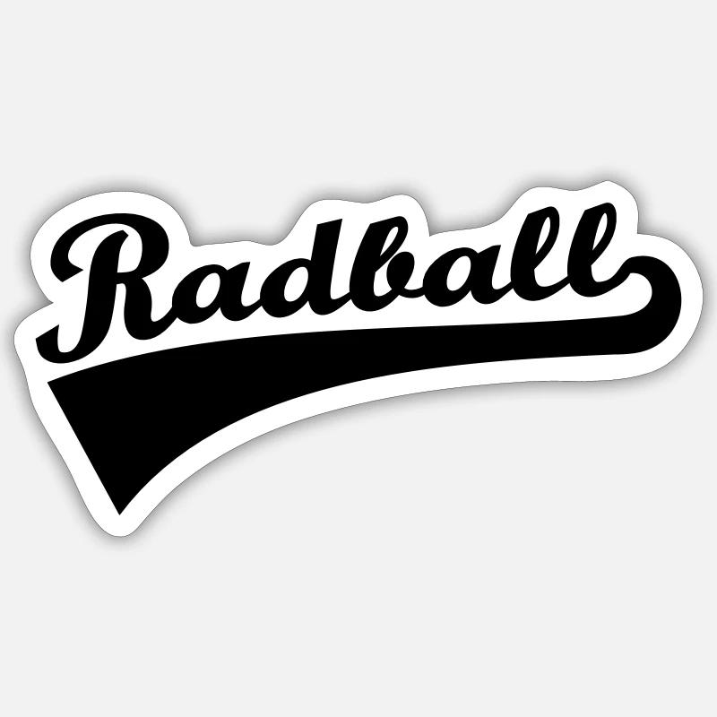 Radball - Sticker Größe S (10 x 10 cm) - Mattweiß