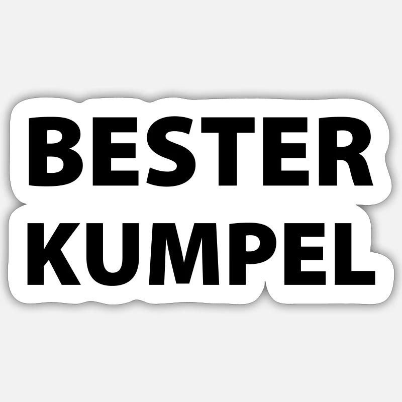 Bester Kumpel - Sticker Größe S (10 x 10 cm) - Mattweiß