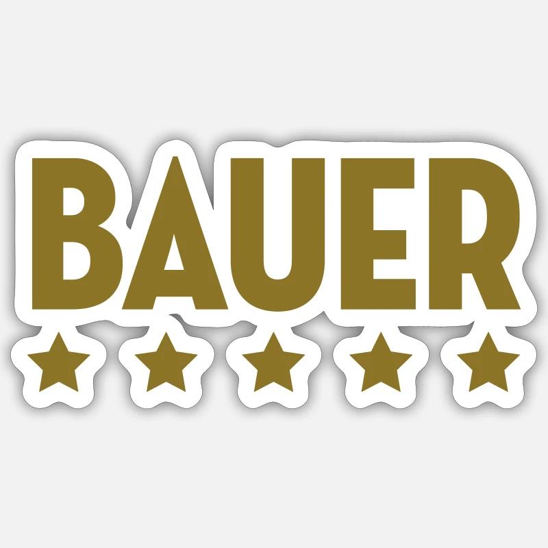 bauer_4 - Sticker Größe S (10 x 10 cm) - Mattweiß
