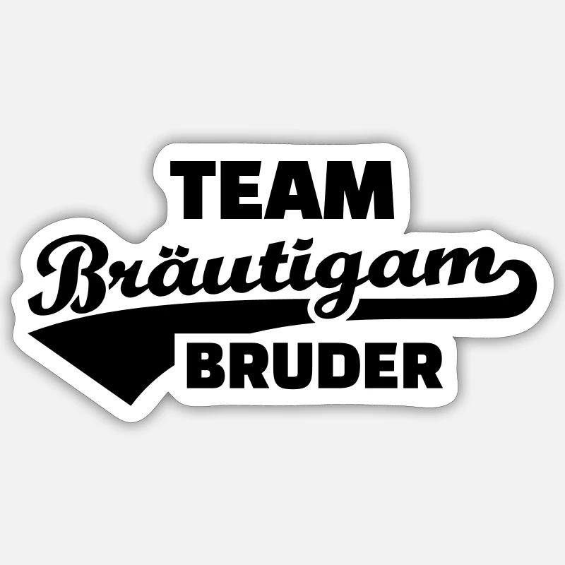 Team Bräutigam Sticker Größe S (10 x 10 cm)