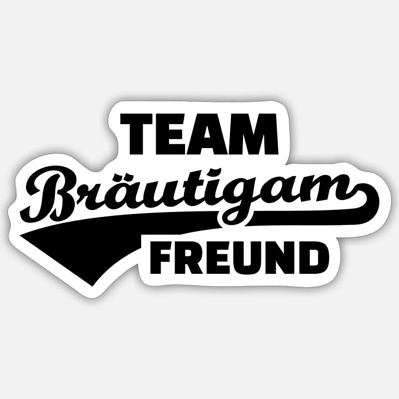 Team Bräutigam Sticker Größe S (10 x 10 cm)